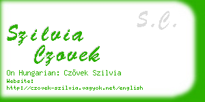 szilvia czovek business card